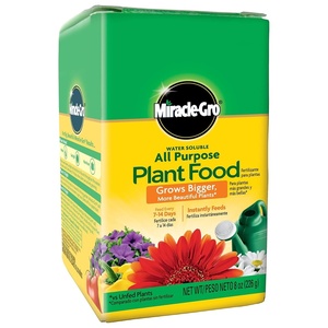 image:imageMiracleGro Water Soluble All Purpose Plant Food Fertilizer for Indoor or Outdoor Flowers Vegetables or Trees 8 oz8 oz